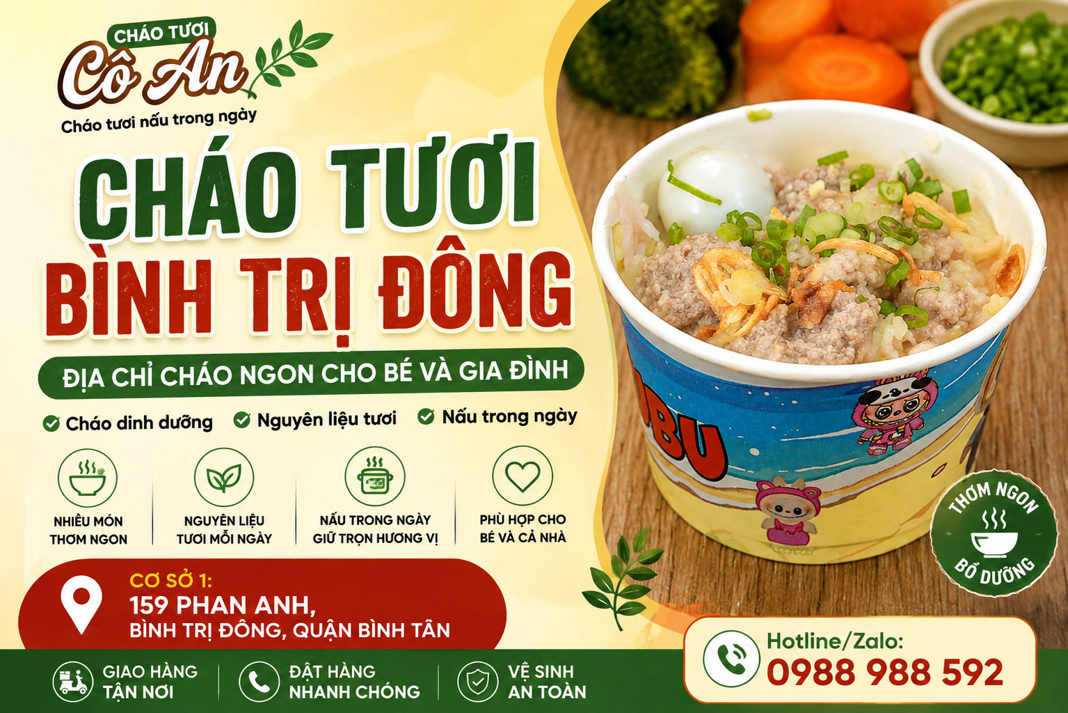 cháo tươi bình trị đông