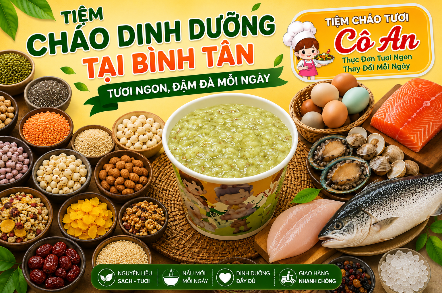 Tiệm Cháo Dinh Dưỡng Tại Bình Tân 
